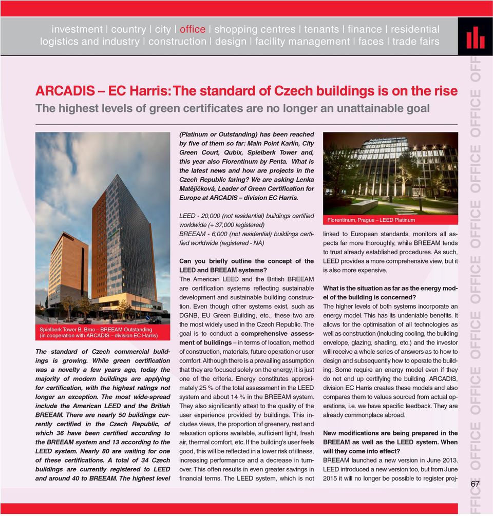 While green certification was a novelty a few years ago, today the majority of modern buildings are applying for certification, with the highest ratings not longer an exception.