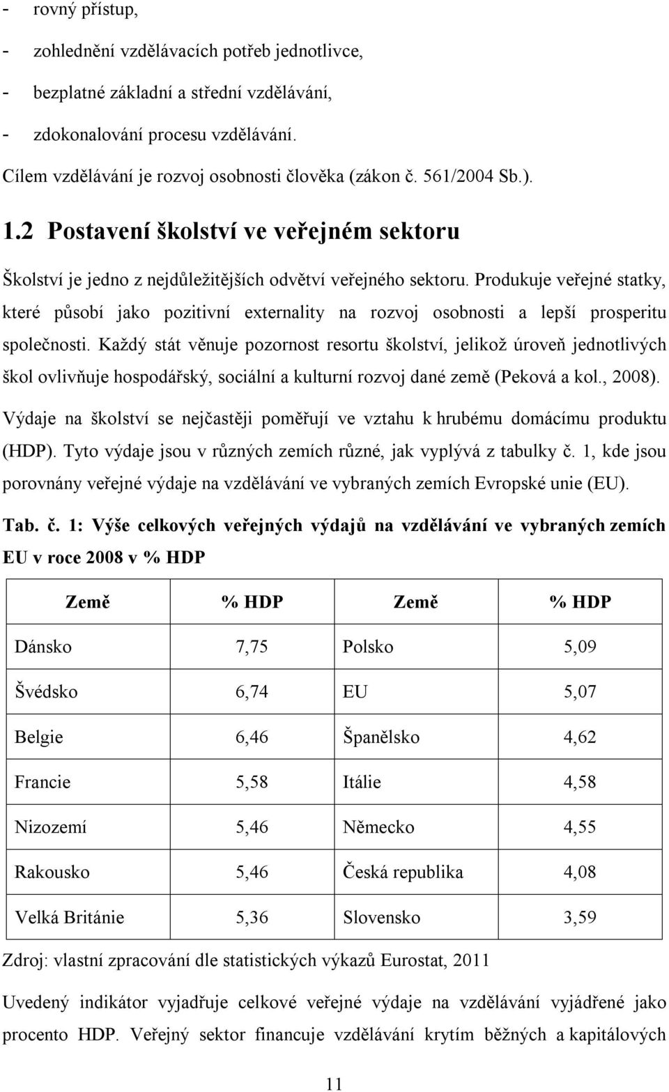 Produkuje veřejné statky, které působí jako pozitivní externality na rozvoj osobnosti a lepší prosperitu společnosti.