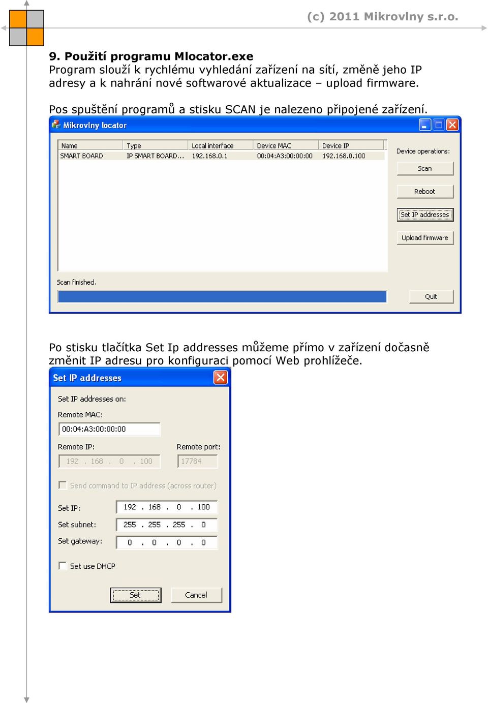 nahrání nové softwarové aktualizace upload firmware.