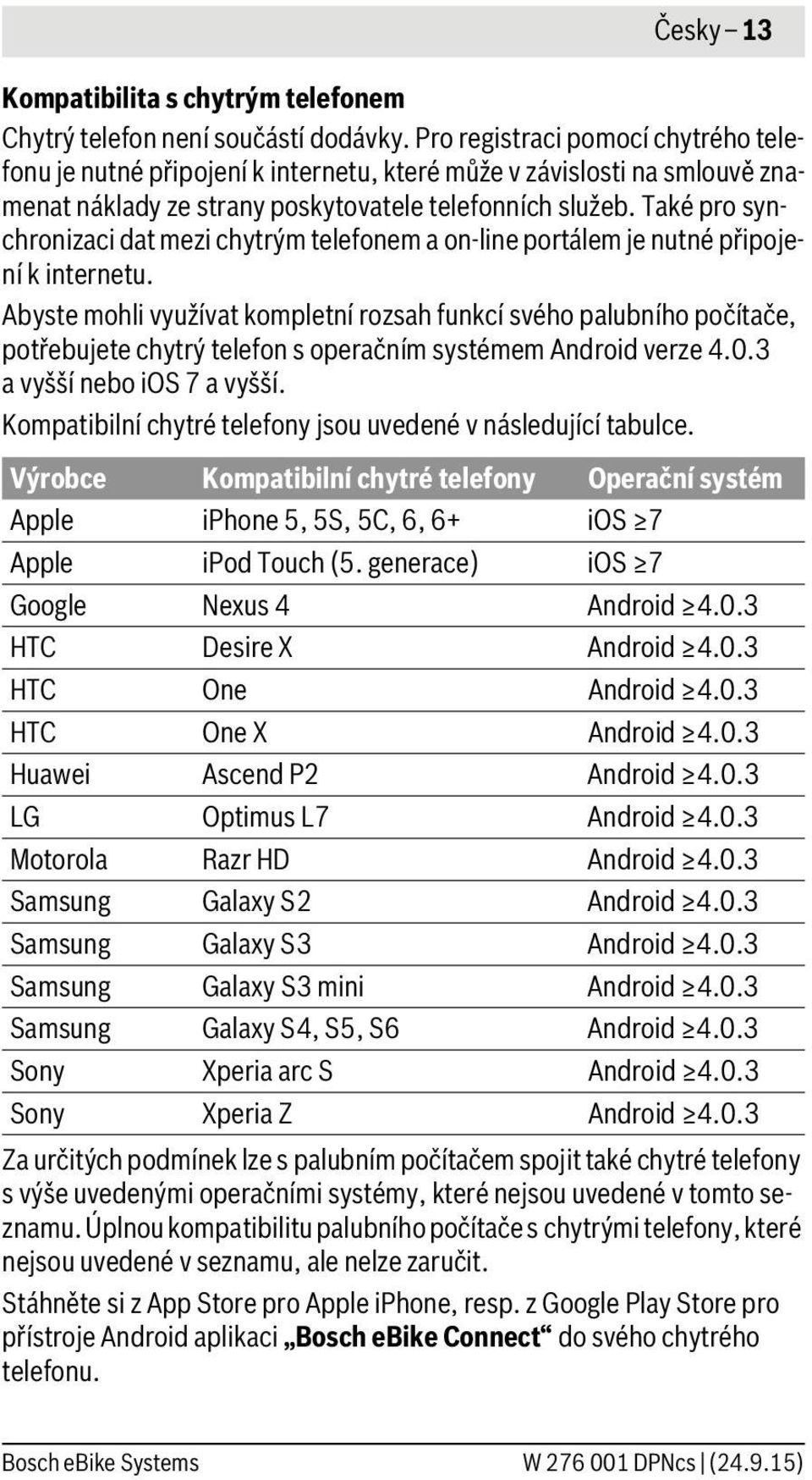 Také pro synchronizaci dat mezi chytrým telefonem a on-line portálem je nutné připojení k internetu.