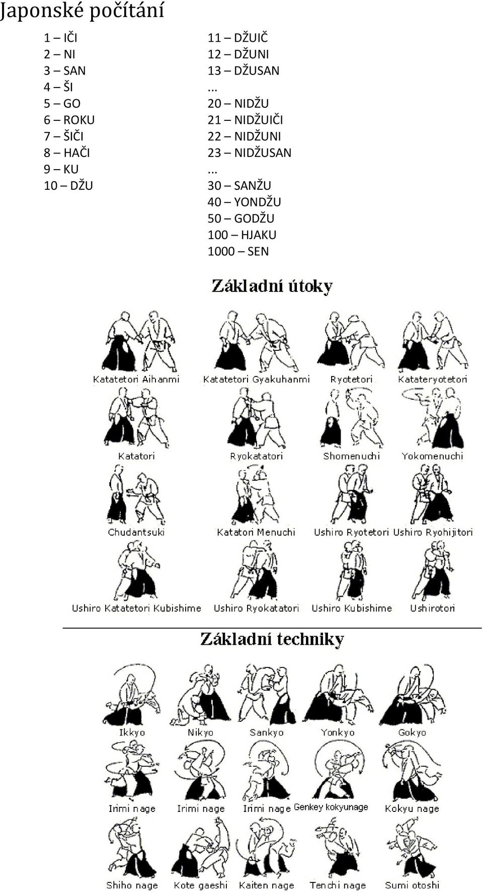 .. 5 GO 20 NIDŽU 6 ROKU 21 NIDŽUIČI 7 ŠIČI 22