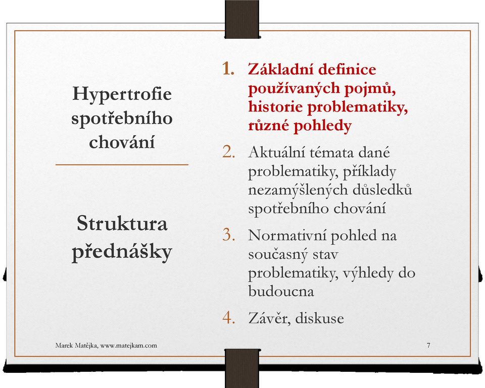 Aktuální témata dané problematiky, příklady nezamýšlených důsledků spotřebního