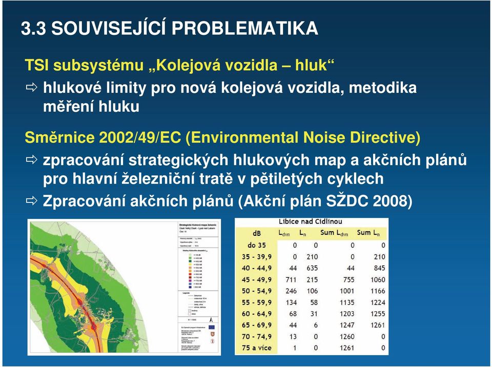 Noise Directive) zpracování strategických hlukových map a akčních plánů pro hlavní