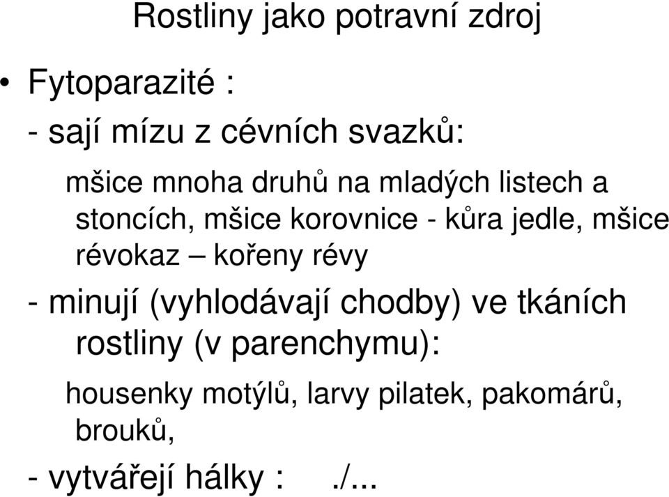 révokaz kořeny révy - minují (vyhlodávají chodby) ve tkáních rostliny (v