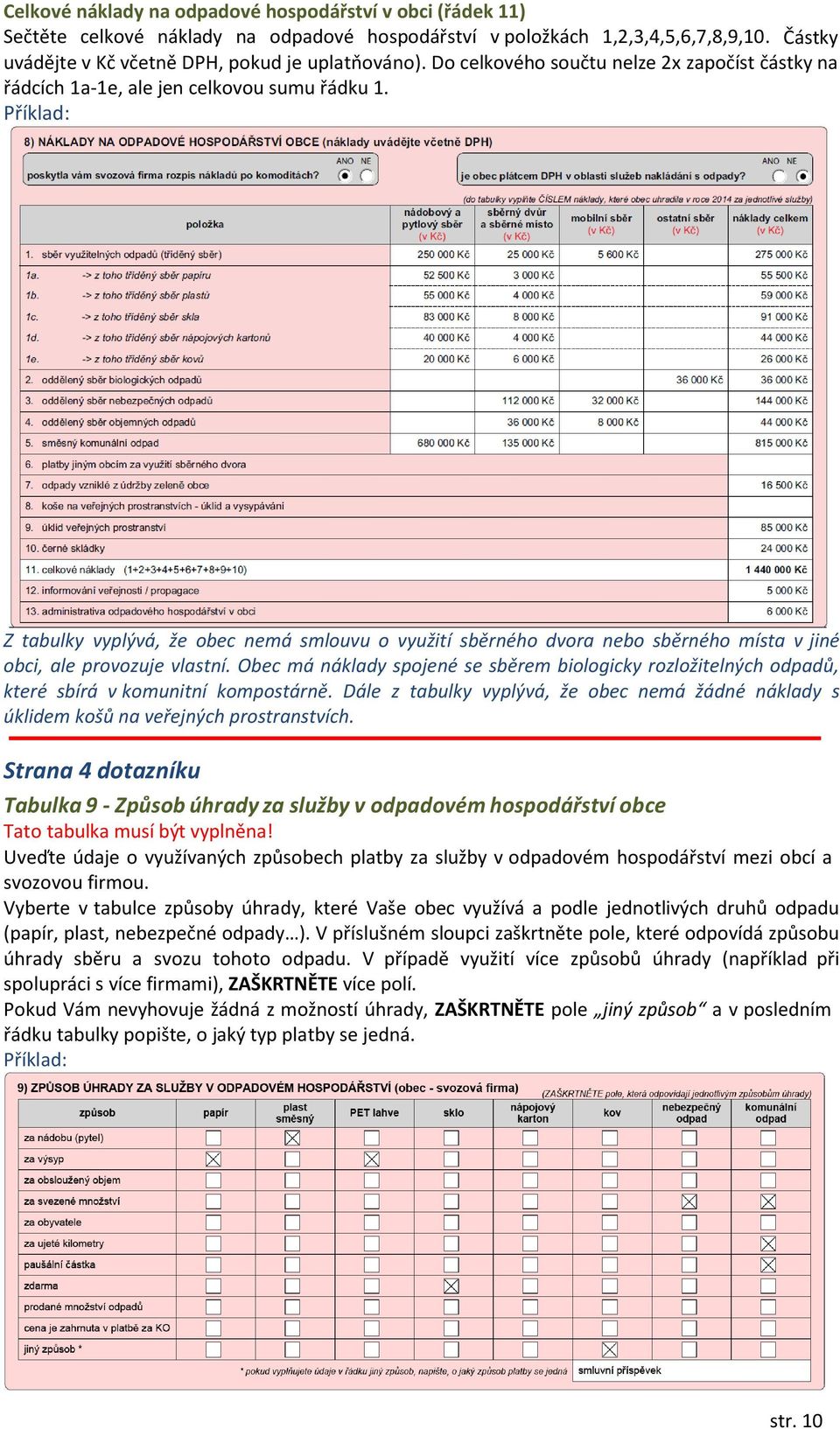 Z tabulky vyplývá, že obec nemá smlouvu o využití sběrného dvora nebo sběrného místa v jiné obci, ale provozuje vlastní.