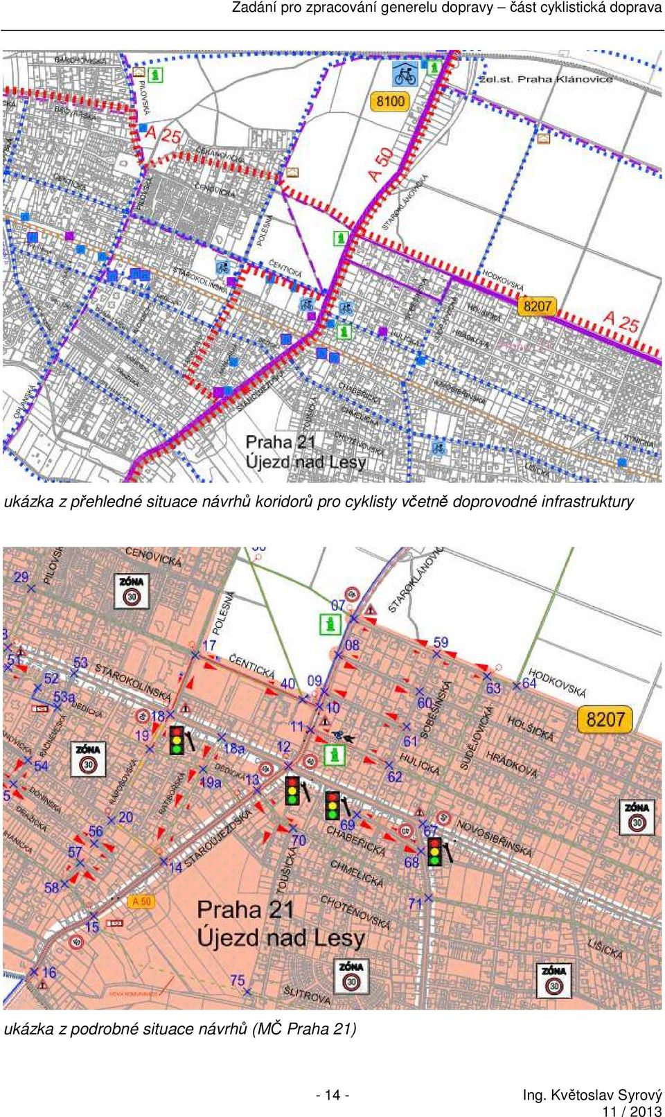 infrastruktury ukázka z podrobné situace