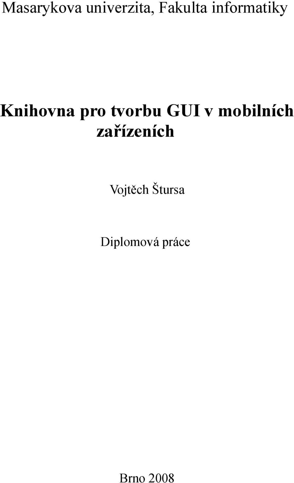 GUI v mobilních zařízeních