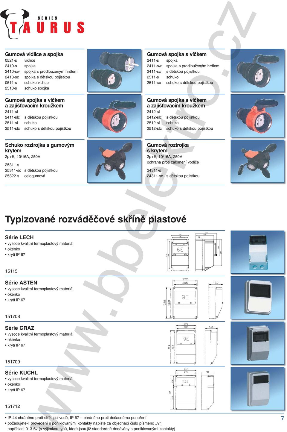 25322-s celogumová Typizované rozváděčové skříně plastové Série LECH vysoce kvalitní termoplastový materiál okénko krytí IP 67 15115 Série ASTEN vysoce kvalitní termoplastový materiál okénko krytí IP