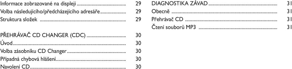 .. 29 CHANGER (C)... 30 Úvod... 30 Volba zásobníku Changer.