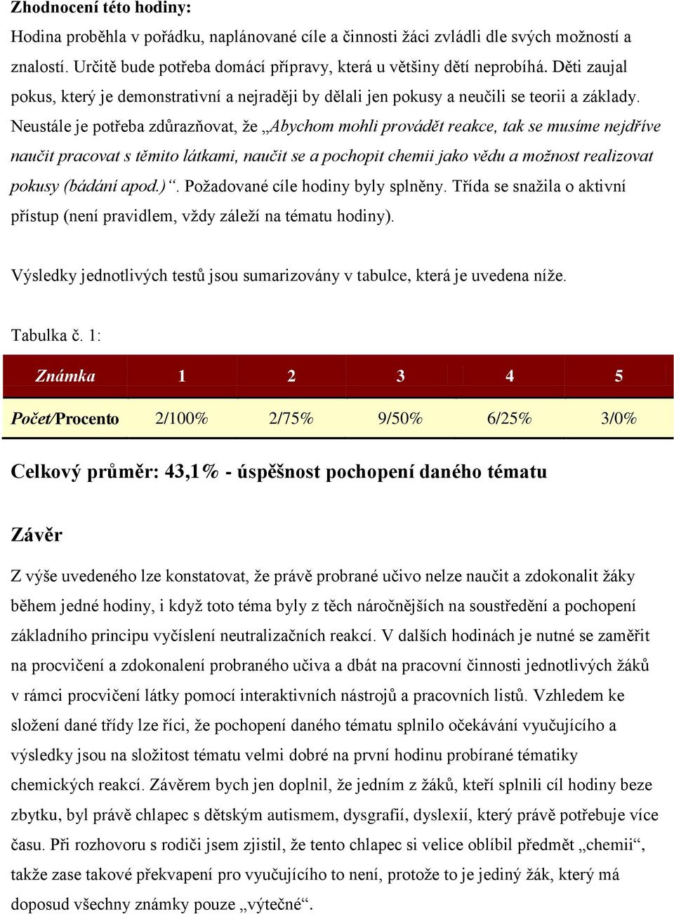 Neustále je potřeba zdůrazňovat, že Abychom mohli provádět reakce, tak se musíme nejdříve naučit pracovat s těmito látkami, naučit se a pochopit chemii jako vědu a možnost realizovat pokusy (bádání