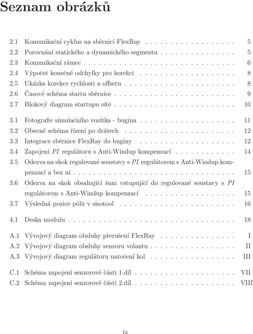 2 Obecné schéma řízení po drátech... 12 3.3 Integrace sběrnice FlexRay do buginy... 12 3.4 Zapojení PI regulátoru s Anti-Windup kompenzací... 14 3.