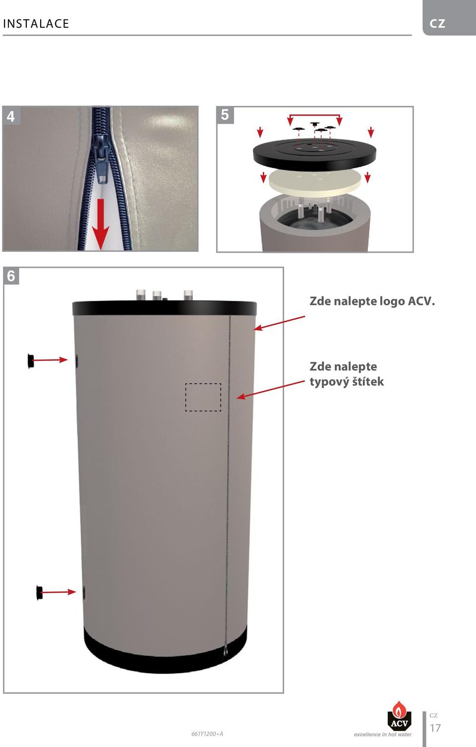 ACV. Zde nalepte