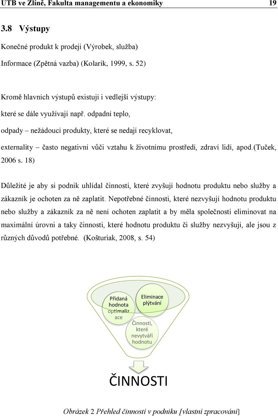 odpadní teplo, odpady nežádoucí produkty, které se nedají recyklovat, externality často negativní vůči vztahu k životnímu prostředí, zdraví lidí, apod.(tuček, 2006 s.