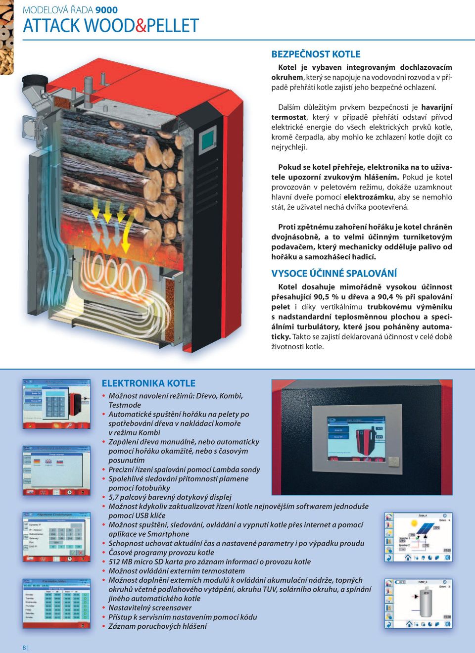 dojít co nejrychleji. Pokud se kotel přehřeje, elektronika na to uživatele upozorní zvukovým hlášením.