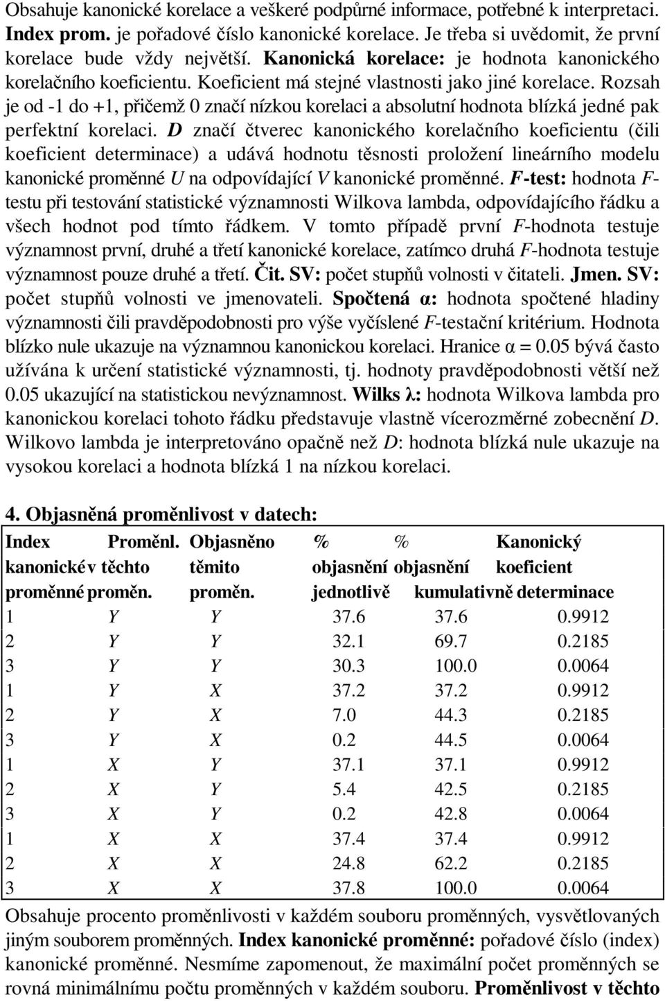 Rozsah je od -1 do +1, přičemž 0 značí nízkou korelaci a absolutní hodnota blízká jedné pak perfektní korelaci.