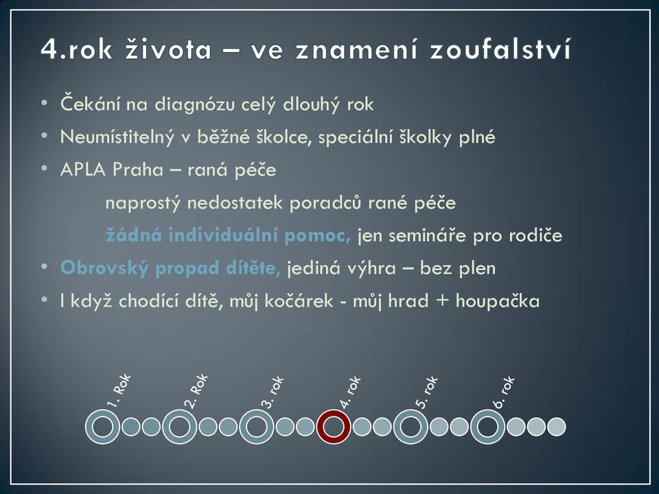 rané péče žádná individuální pomoc, jen semináře pro rodiče Obrovský