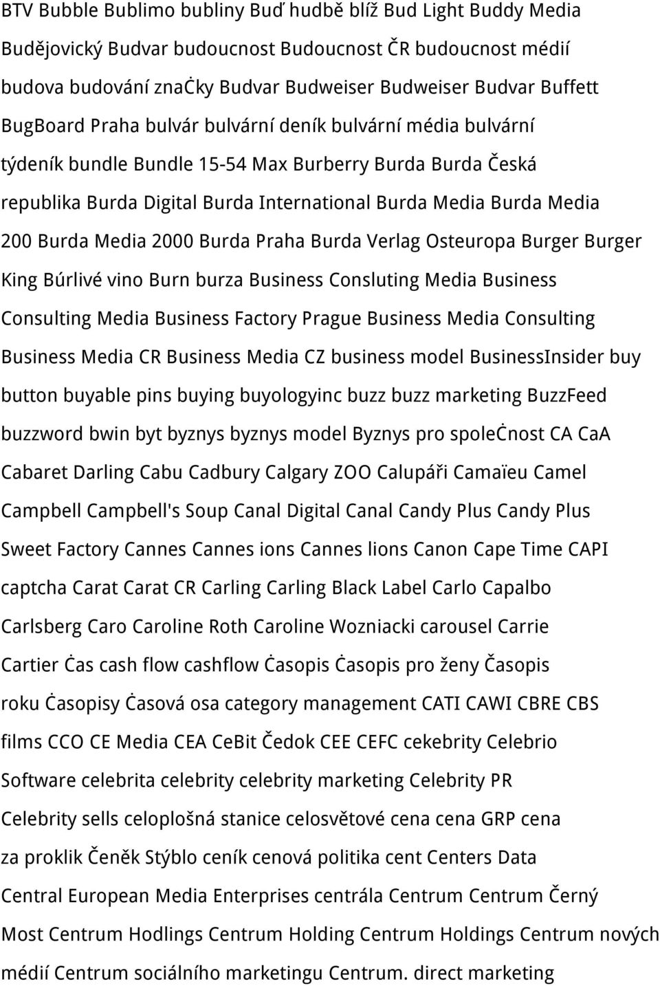 Burda Praha Burda Verlag Osteuropa Burger Burger King Búrlivé vino Burn burza Business Consluting Media Business Consulting Media Business Factory Prague Business Media Consulting Business Media CR