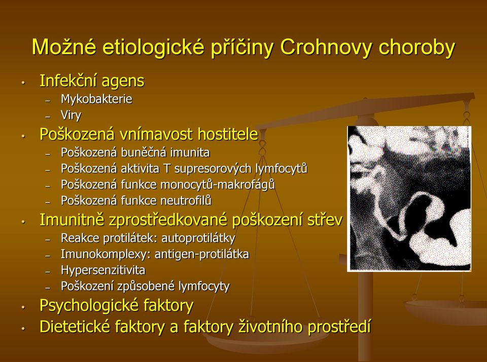 neutrofilů Imunitně zprostředkované poškození střev Reakce protilátek: autoprotilátky Imunokomplexy: