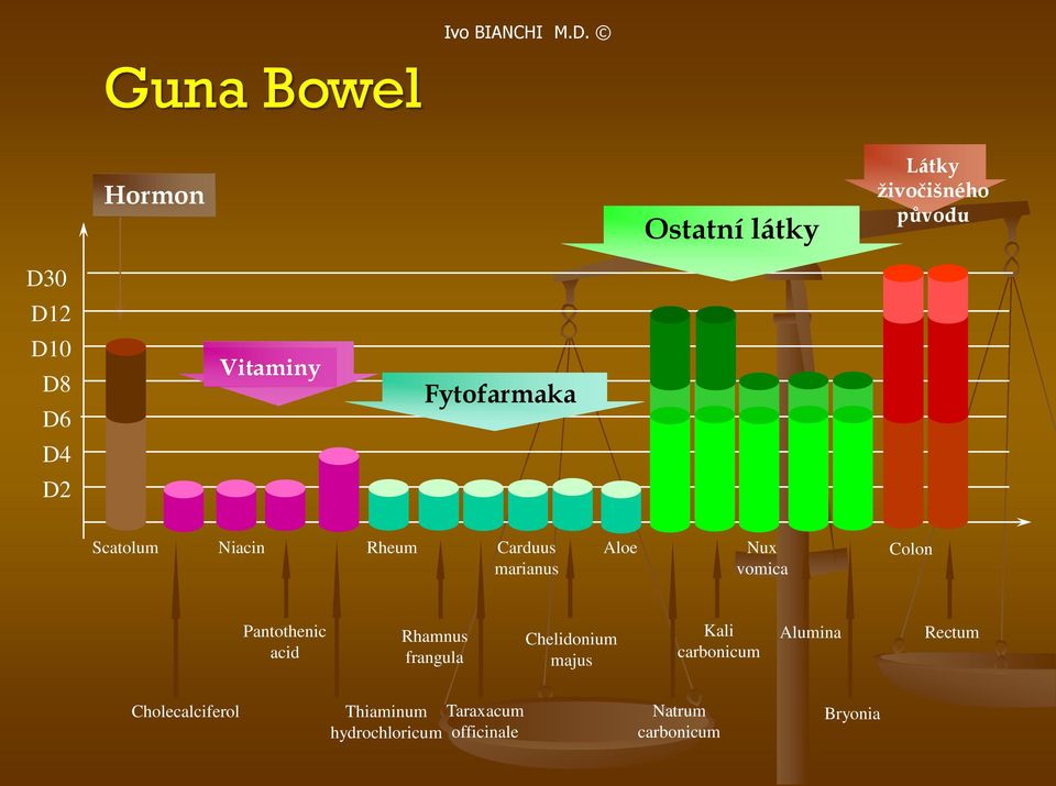 Vitaminy Fytofarmaka Scatolum Niacin Rheum Carduus marianus Aloe Nux vomica Colon