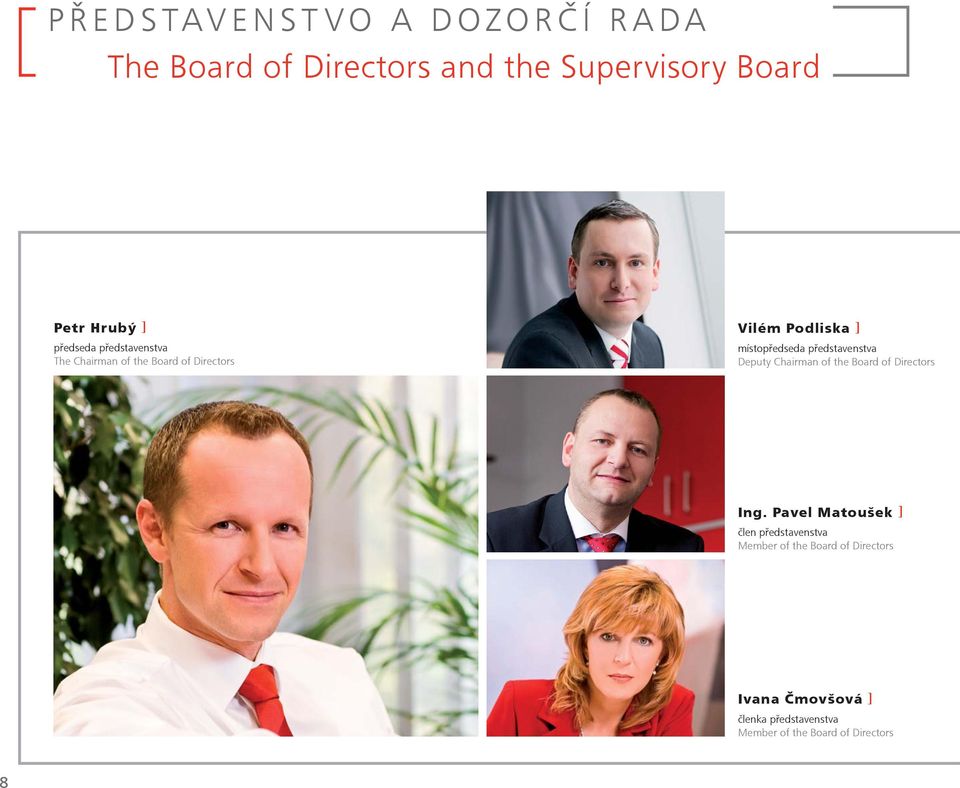 představenstva Deputy Chairman of the Board of Directors Ing.