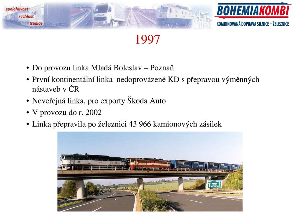 nástaveb v ČR Neveřejná linka, pro exporty Škoda Auto V