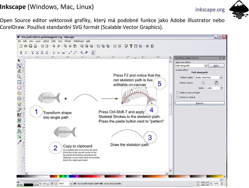 podobné funkce jako Adobe Illustrator nebo