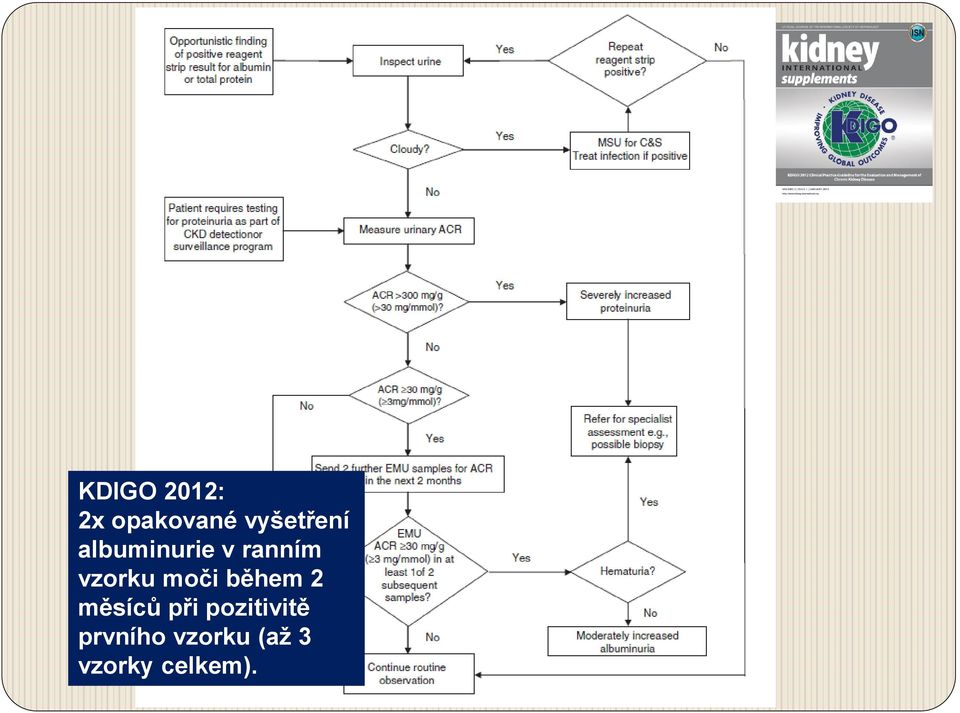vzorku moči během 2 měsíců při