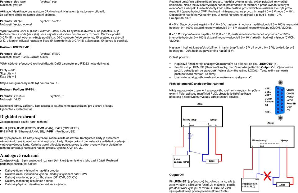 Více najdete v návodu u použité karty rozhraní. Vector použití 3 CAN ID na jednotku, umožňuje použití tzv. DBC souborů.