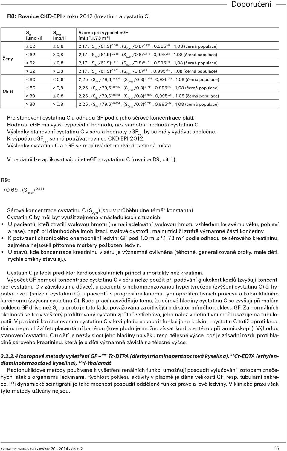 (S Kr /61,9) -0.601. (S Cyst /0.8) -0.711. 0,995 vìk. 1,08 (èerná populace) 80 0,8 2,25. (S Kr /79,6) -0.207. (S Cyst /0.8) -0.375. 0,995 vìk. 1,08 (èerná populace) 80 > 0,8 2,25. (S Kr /79,6) -0.207. (S Cyst /0.8) -0.711. 0,995 vìk. 1,08 (èerná populace) > 80 0,8 2,25.