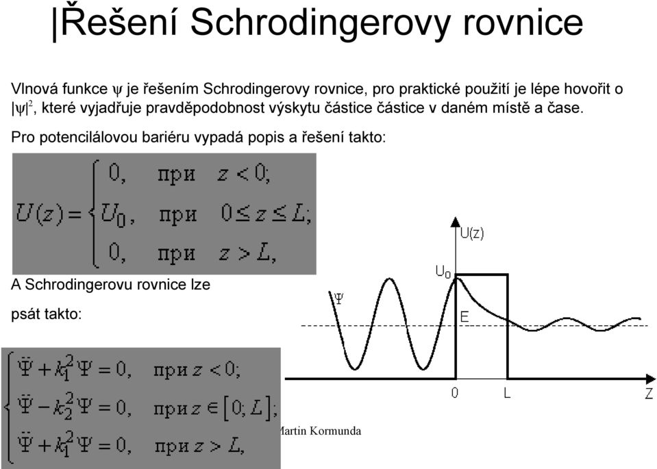 pravděpodobnost výskytu částice částice v daném místě a čase.