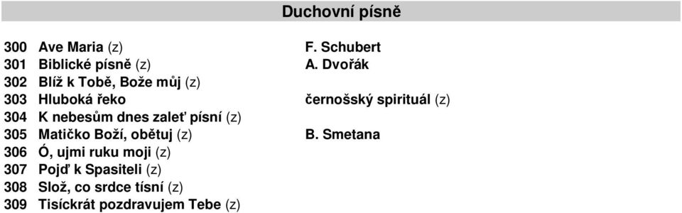 nebesům dnes zaleť písní (z) 305 Matičko Boží, obětuj (z) B.