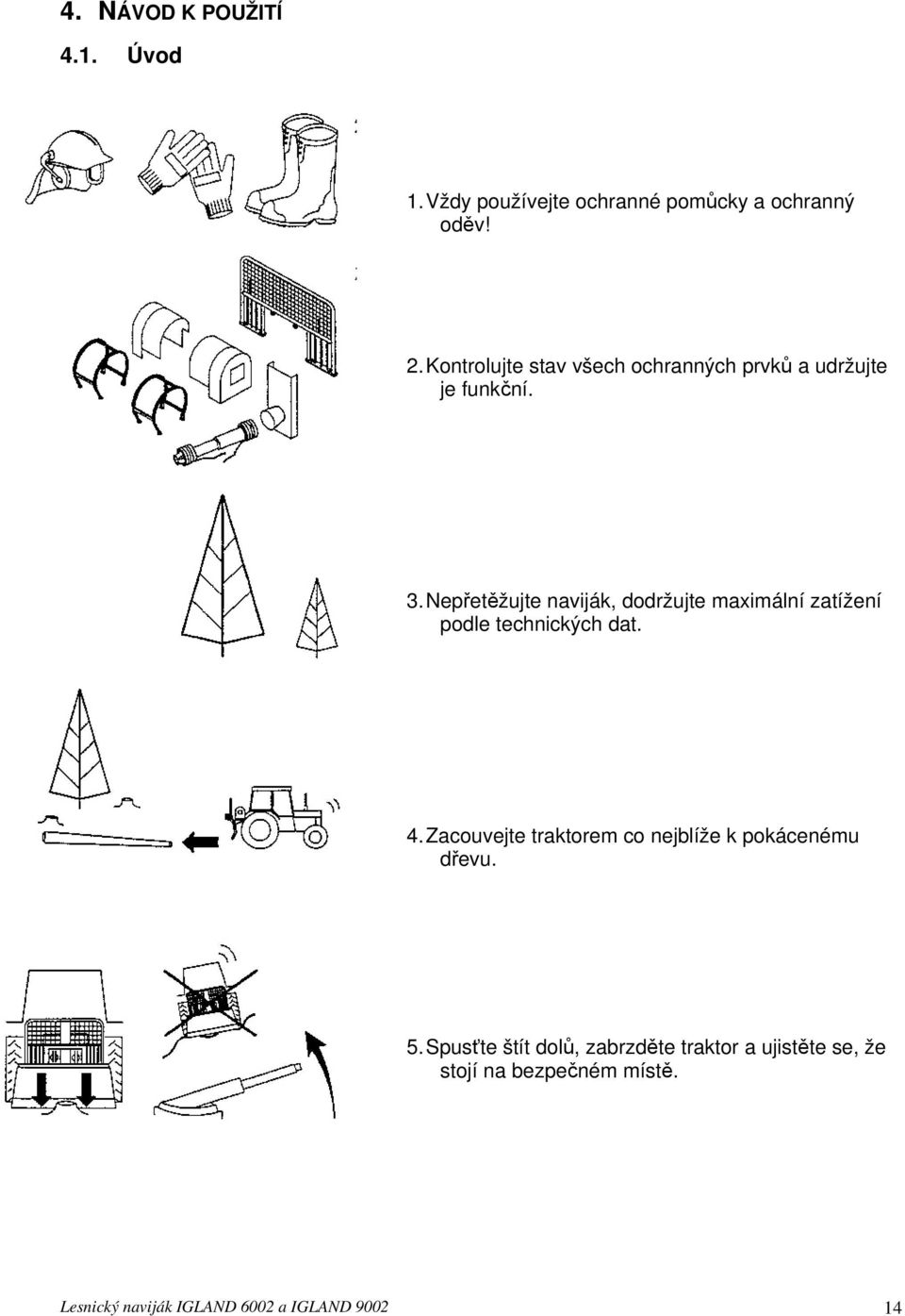 Nepřetěžujte naviják, dodržujte maximální zatížení podle technických dat. 4.