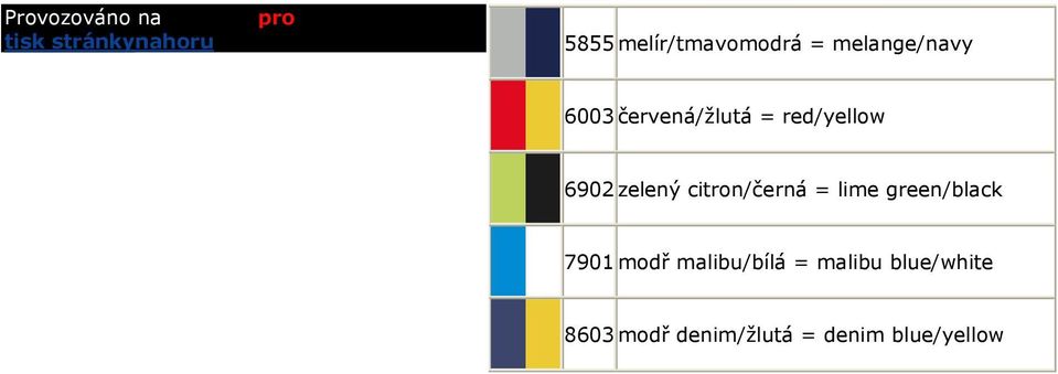 red/yellow 6902 zelený citron/černá = lime green/black 7901