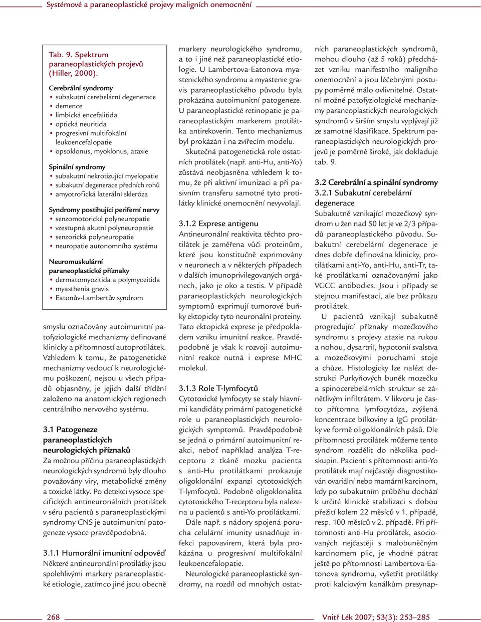 subakutní nekrotizující myelopatie subakutní degenerace předních rohů amyotrofická laterální skleróza Syndromy postihující periferní nervy senzomotorické polyneuropatie vzestupná akutní