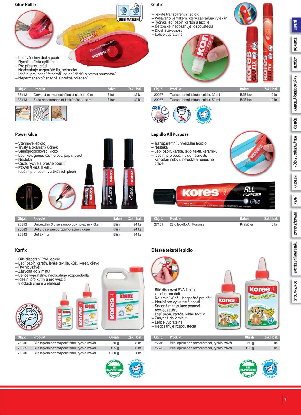 okamžitý účinek Samopropichovací víčko Lepí kov, gumu, kůži, dřevo, papír, plast Nestéká Čisté, rychlé a přesné použití POWER GLUE GEL: Ideální pro lepení vertikálních ploch 26312 Univerzální 3 g se