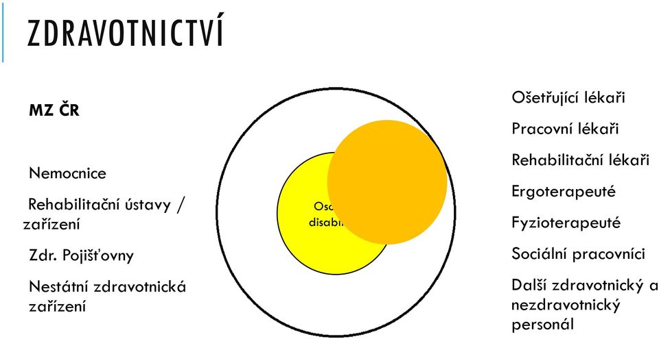 Ošetřující lékaři Pracovní lékaři Rehabilitační lékaři Ergoterapeuté