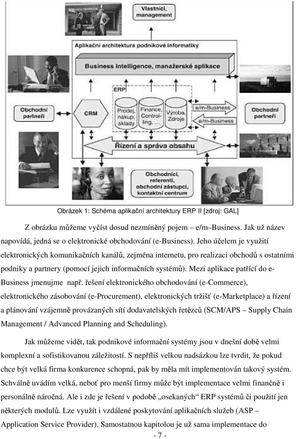 Mezi aplikace patřící do e- Business jmenujme např.