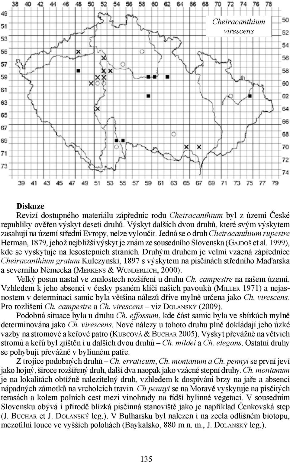 Jedná se o druh rupestre Herman, 1879, jehož nejbližší výskyt je znám ze sousedního Slovenska (Gajdoš et al. 1999), kde se vyskytuje na lesostepních stráních.