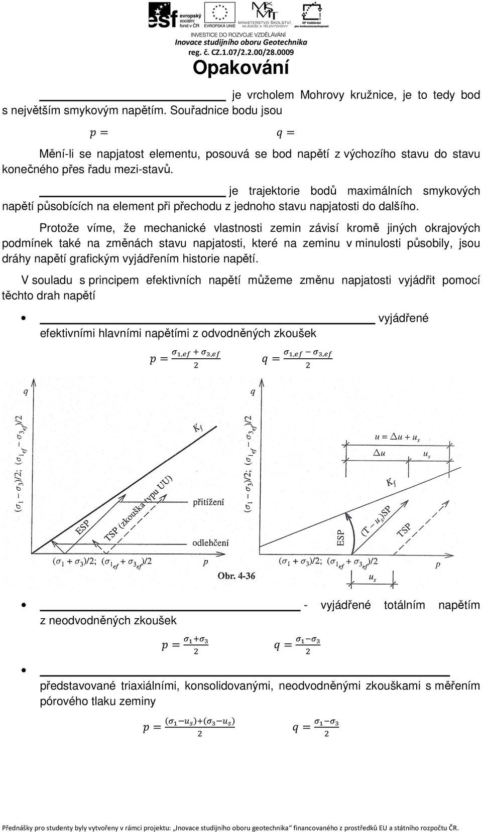 je trajektorie bodů maximálních smykových napětí působících na element při přechodu z jednoho stavu napjatosti do dalšího.