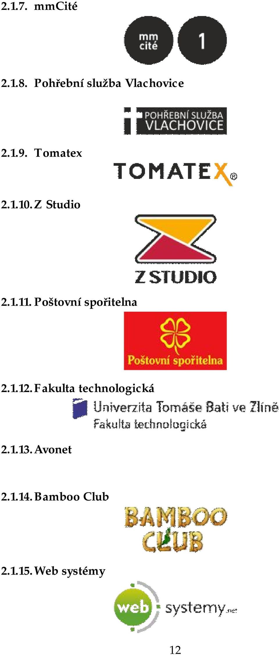 Z Studio 2.1.11. Poštovní spořitelna 2.1.12.