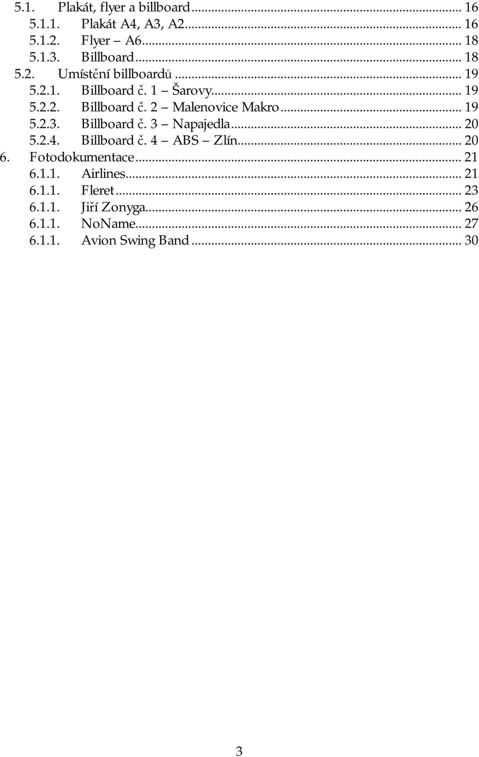 .. 19 5.2.3. Billboard č. 3 Napajedla... 20 5.2.4. Billboard č. 4 ABS Zlín... 20 6. Fotodokumentace... 21 6.1.1. Airlines.