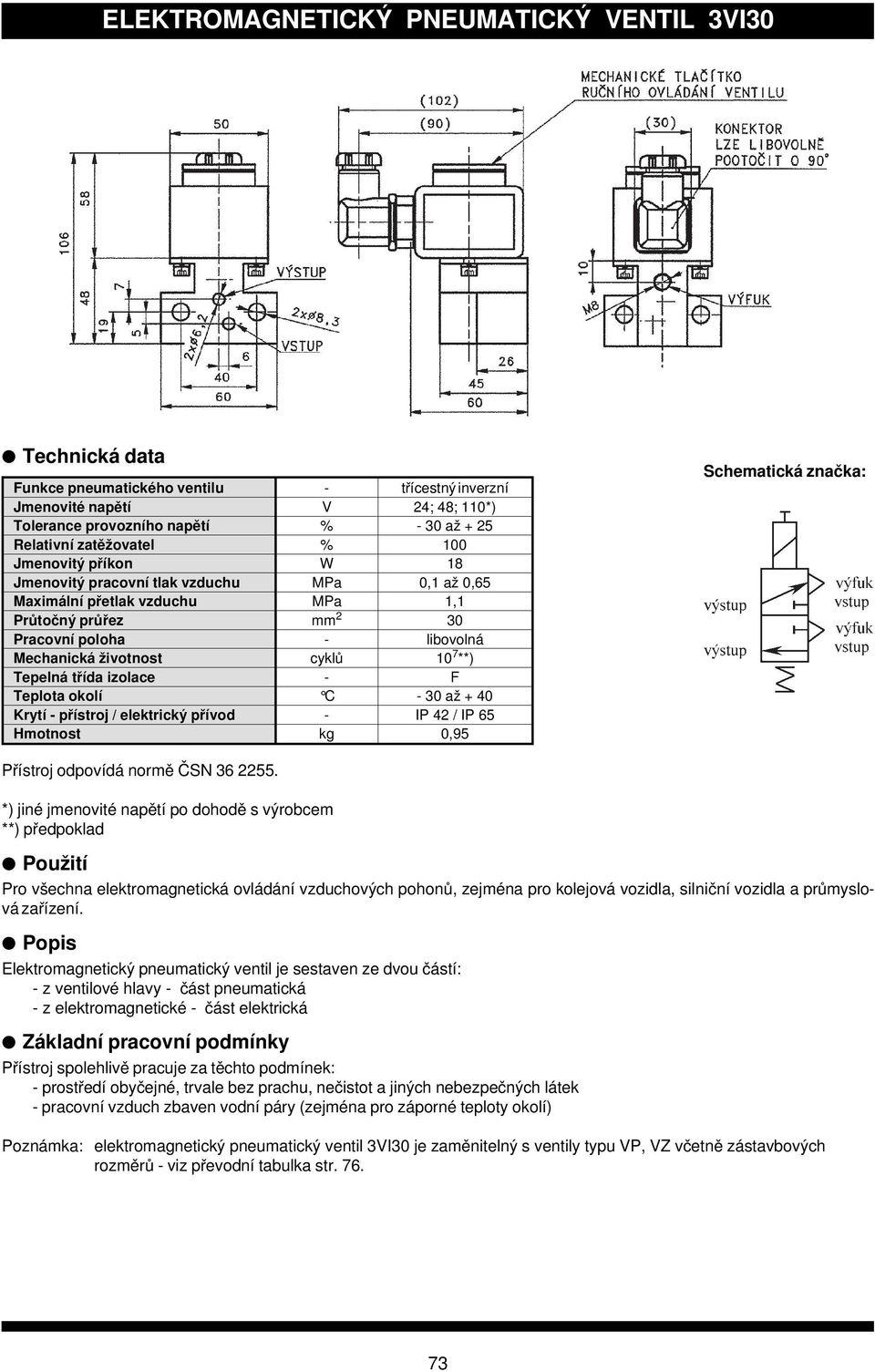 Poznámka: elektromagnetický pneumatický ventil