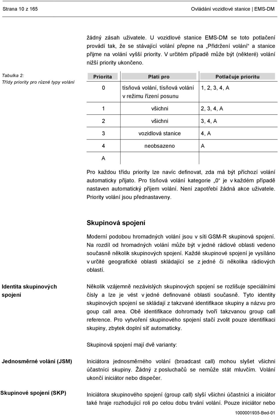 V určitém případě může být (některé) volání nižší priority ukončeno.