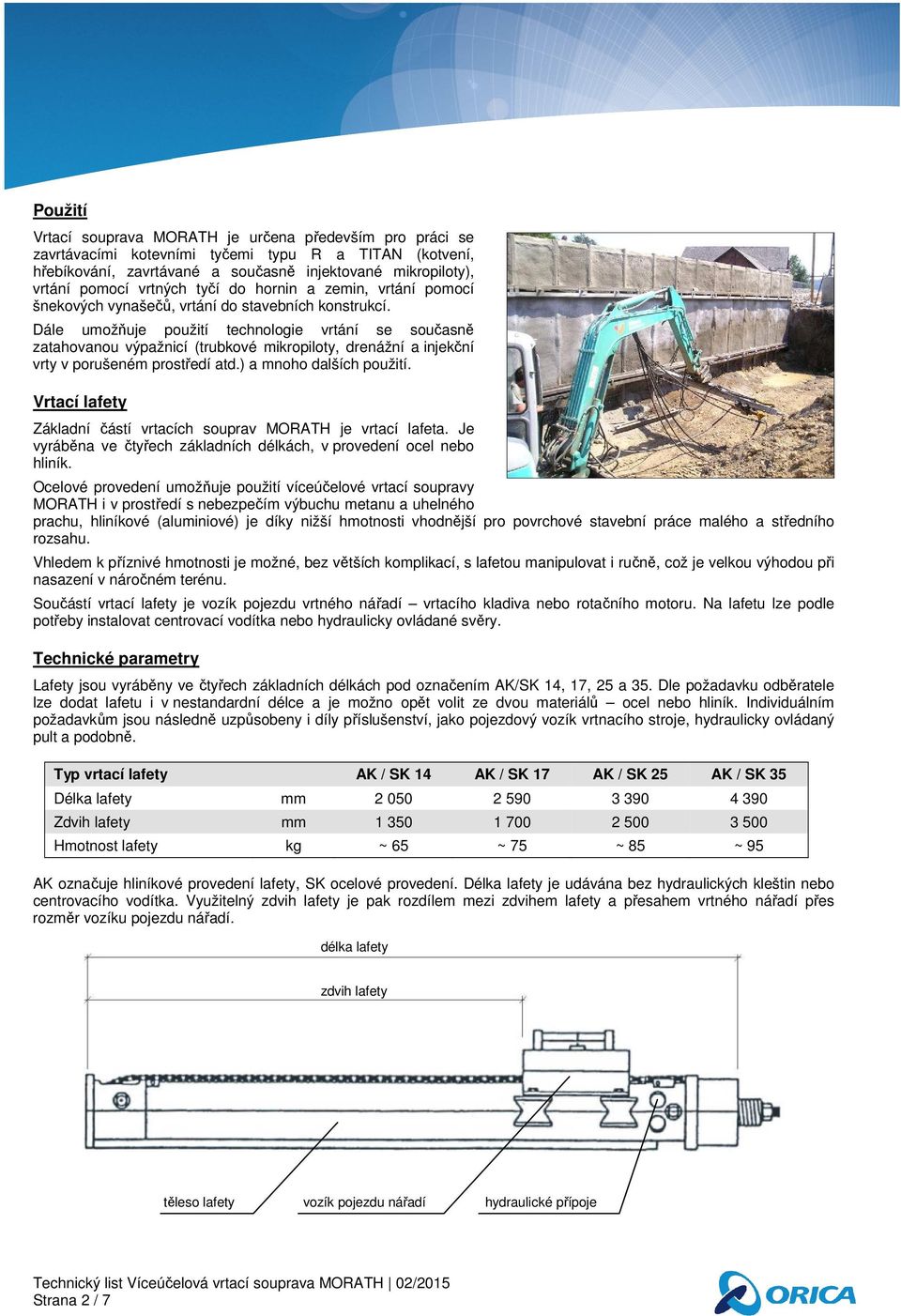 Dále umožňuje použití technologie vrtání se současně zatahovanou výpažnicí (trubkové mikropiloty, drenážní a injekční vrty v porušeném prostředí atd.) a mnoho dalších použití.