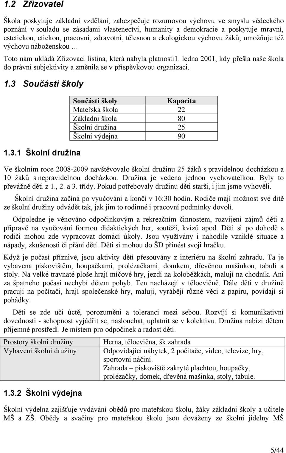 ledna 200, kdy přešla naše škola do právní subjektivity a změnila se v příspěvkovou organizaci..3 