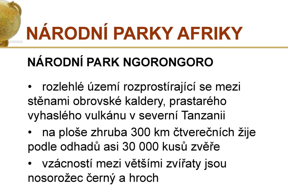 Tanzanii na ploše zhruba 300 km čtverečních žije podle odhadů asi