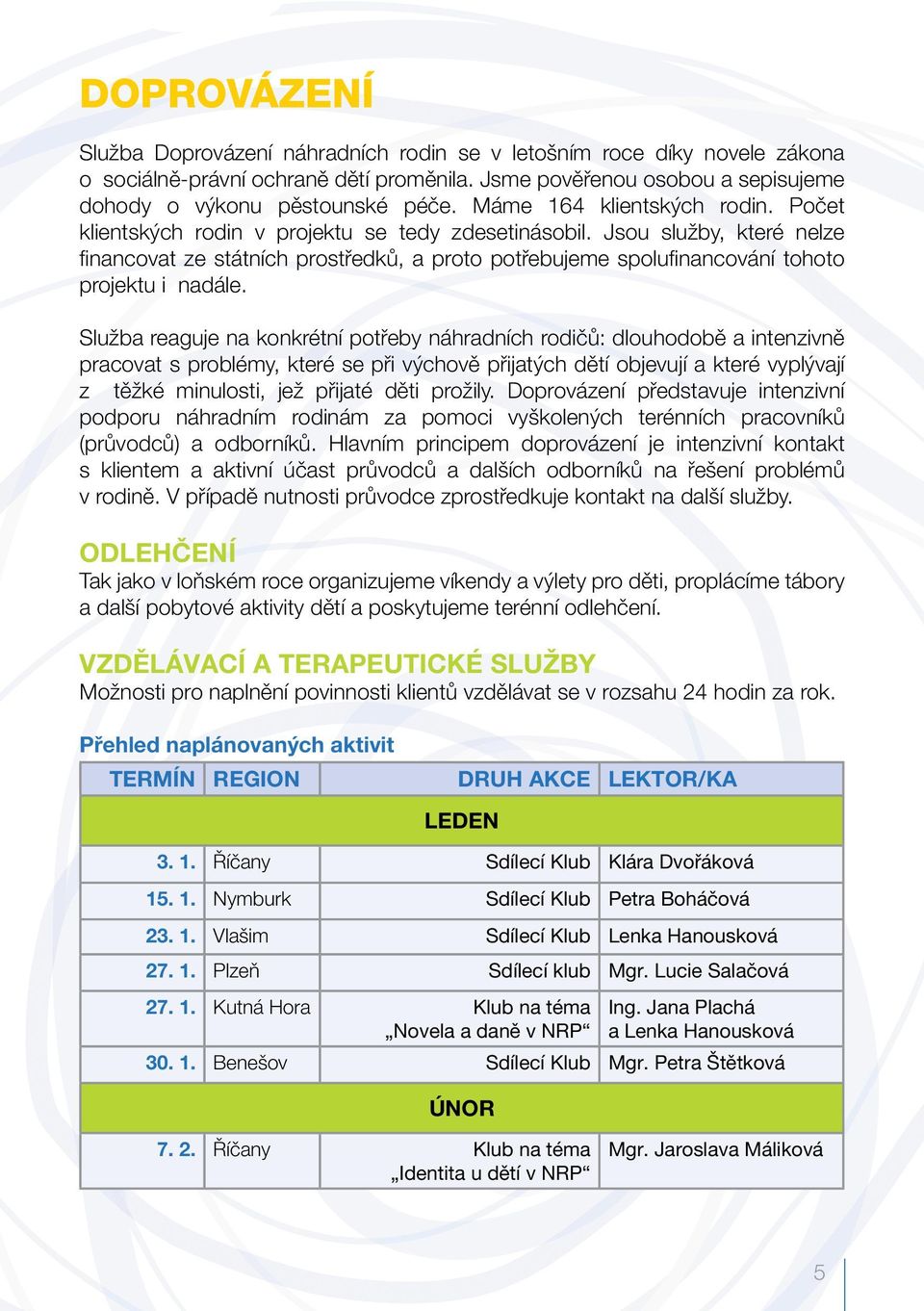 Jsou služby, které nelze financovat ze státních prostředků, a proto potřebujeme spolufinancování tohoto projektu i nadále.