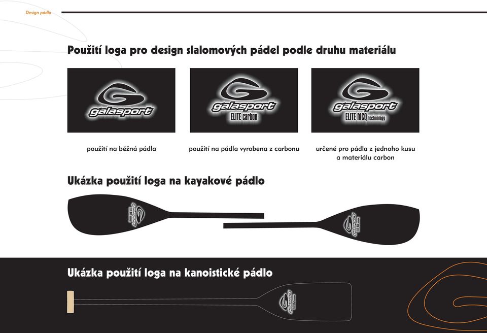 carbonu určené pro pádla z jednoho kusu a materiálu carbon Ukázka