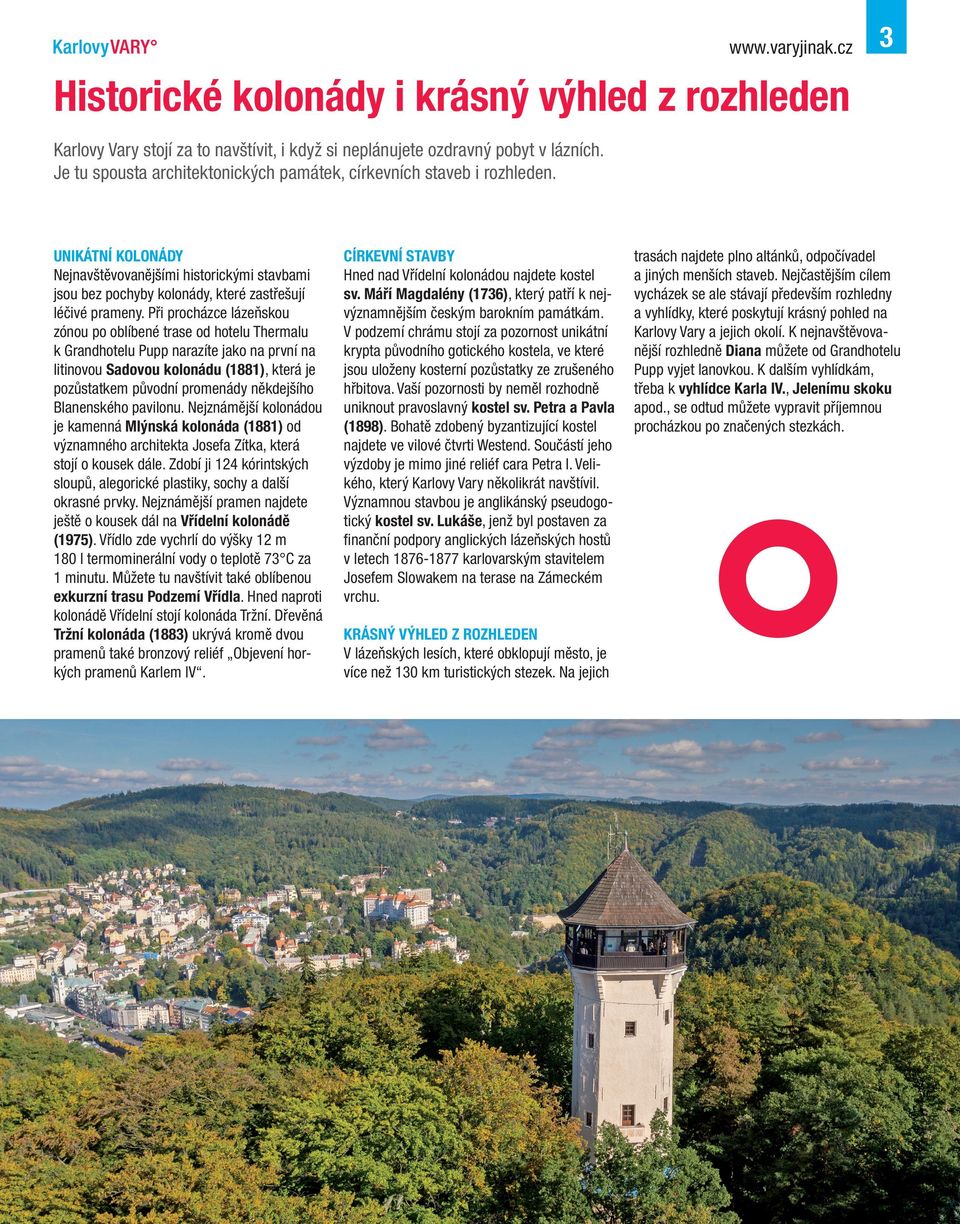 Při procházce lázeňskou zónou po oblíbené trase od hotelu Thermalu k Grandhotelu Pupp narazíte jako na první na litinovou Sadovou kolonádu (1881), která je pozůstatkem původní promenády někdejšího