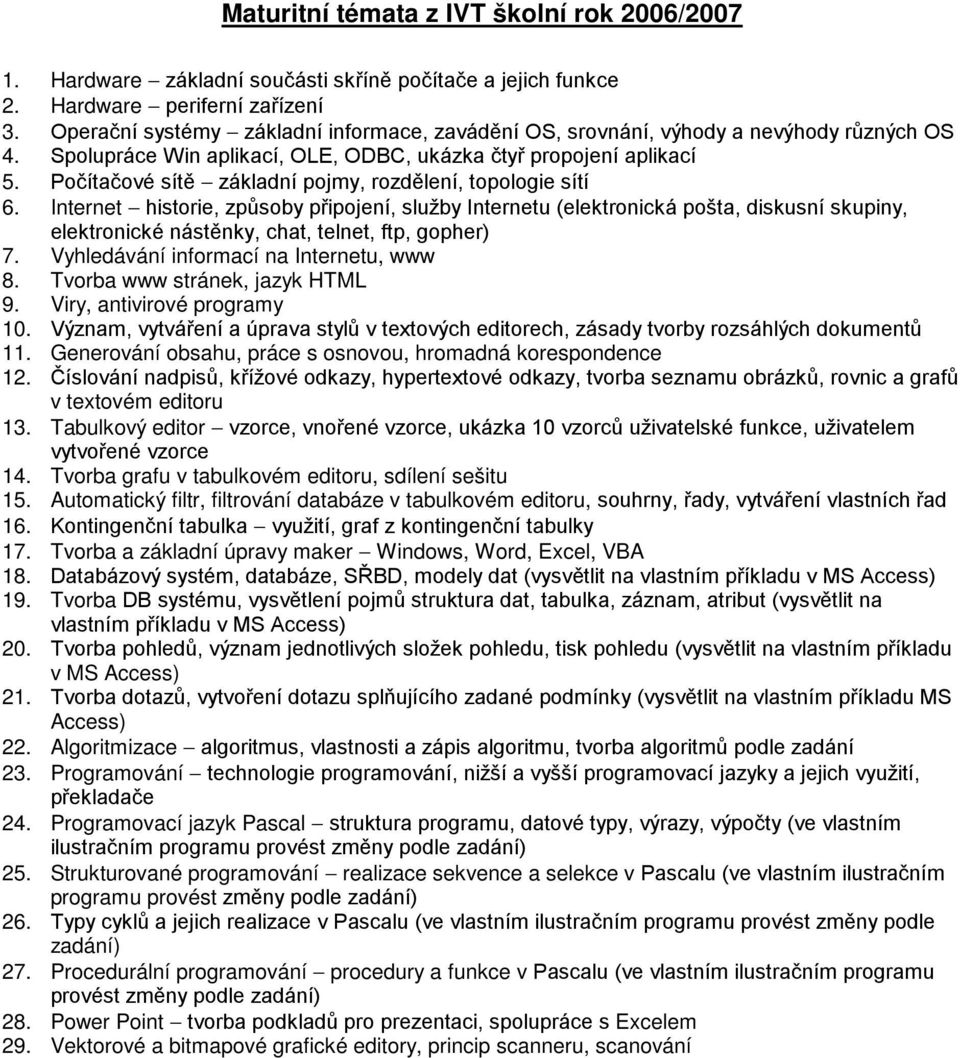 Počítačové sítě základní pojmy, rozdělení, topologie sítí 6.